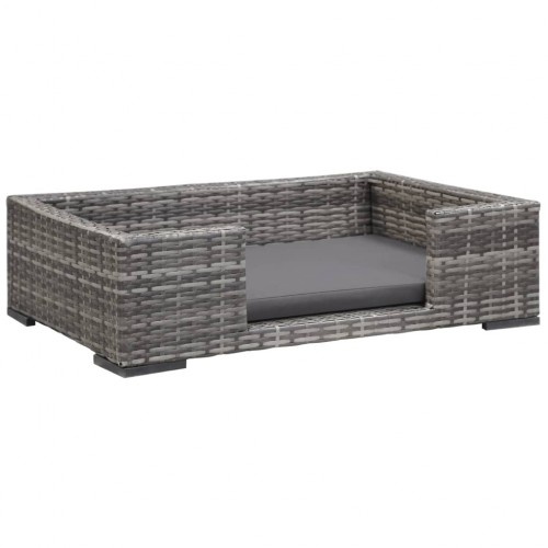 Cama cinza para cachorro
