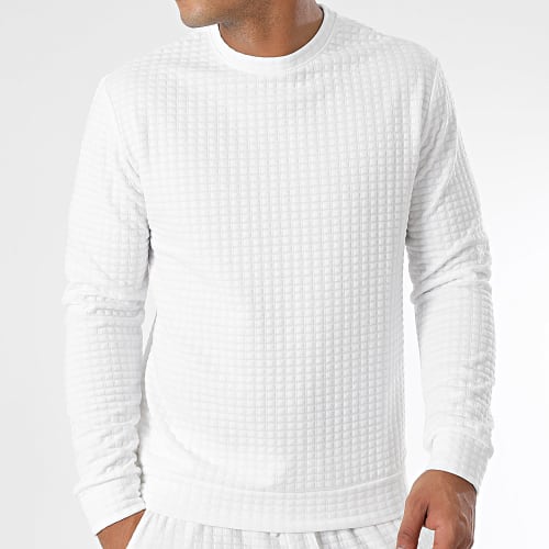 Ensemble Sweat Crewneck Et Pantalon Jogging 1070521 Blanc
