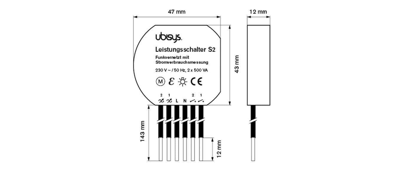 Leistungsschalter S1 ZigBee 3.0Unterputz ZigBee 3.0 Schaltaktor