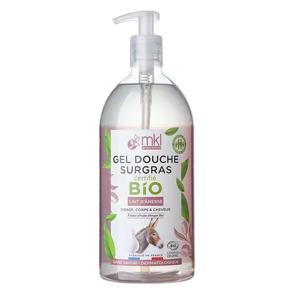 Gel de Banho Extra-Rico MKL Green Nature com Leite de Burra Orgânico 1L