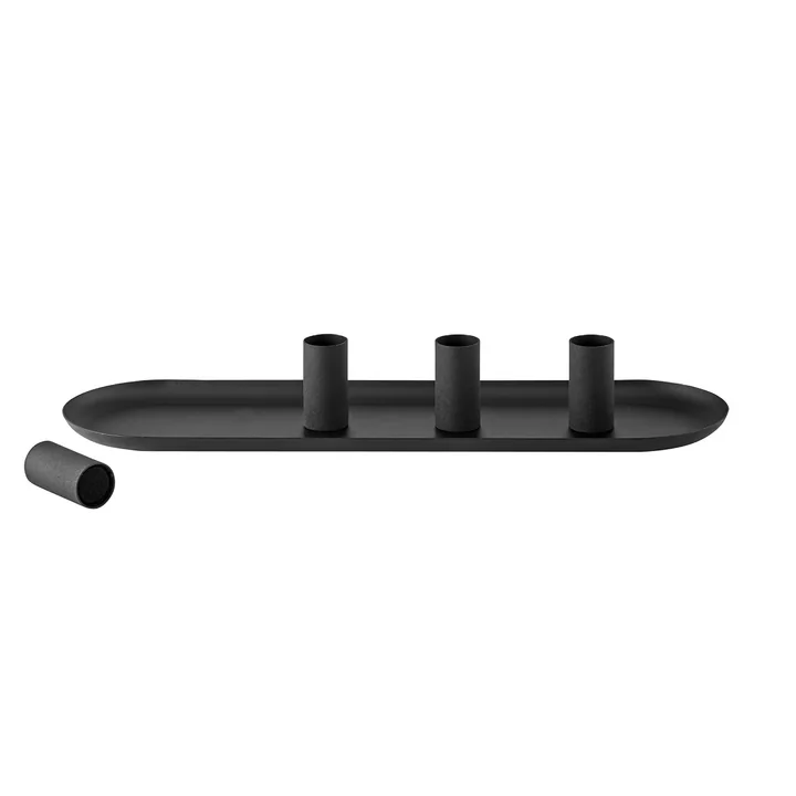 Blomus - Loha Kerzenhalter, oval, schwarz