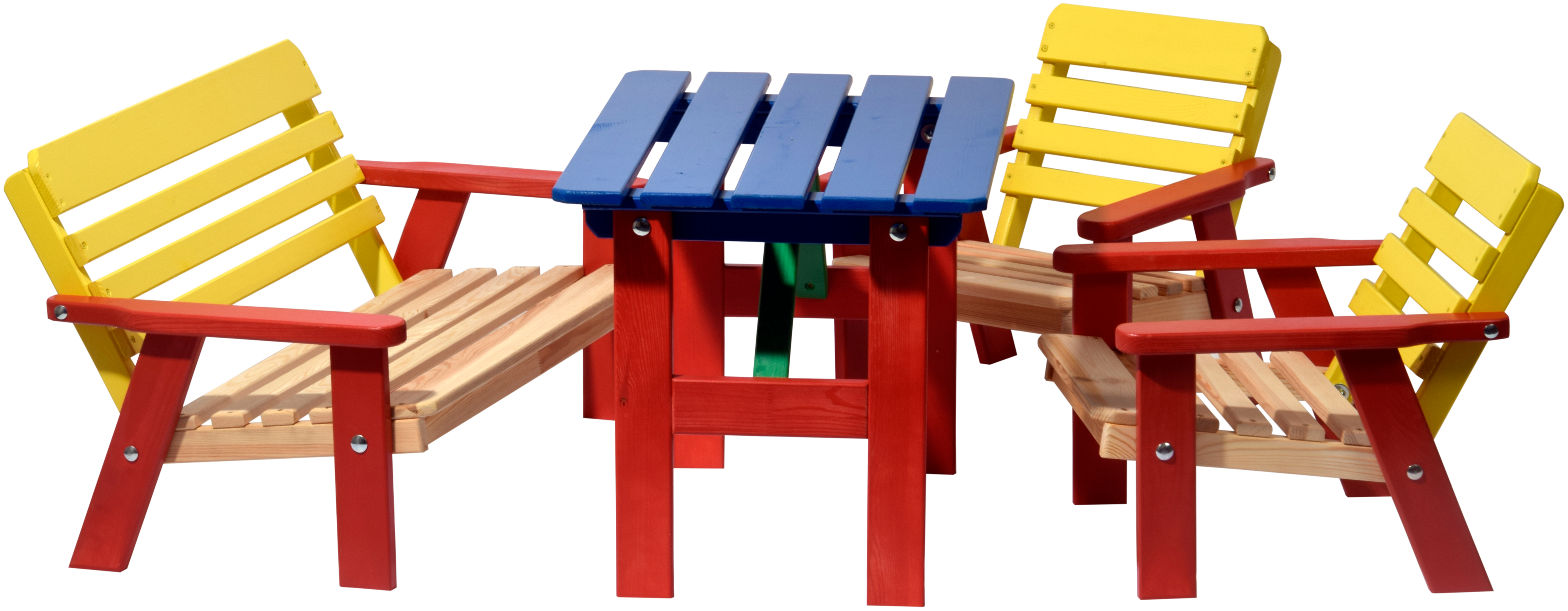 dobar Mehrfarbige Kindersitzgarnitur mit Tisch