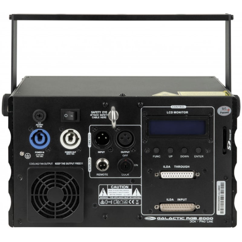 Showtec Galactic RGB-2000 kleuren laser met ILDA