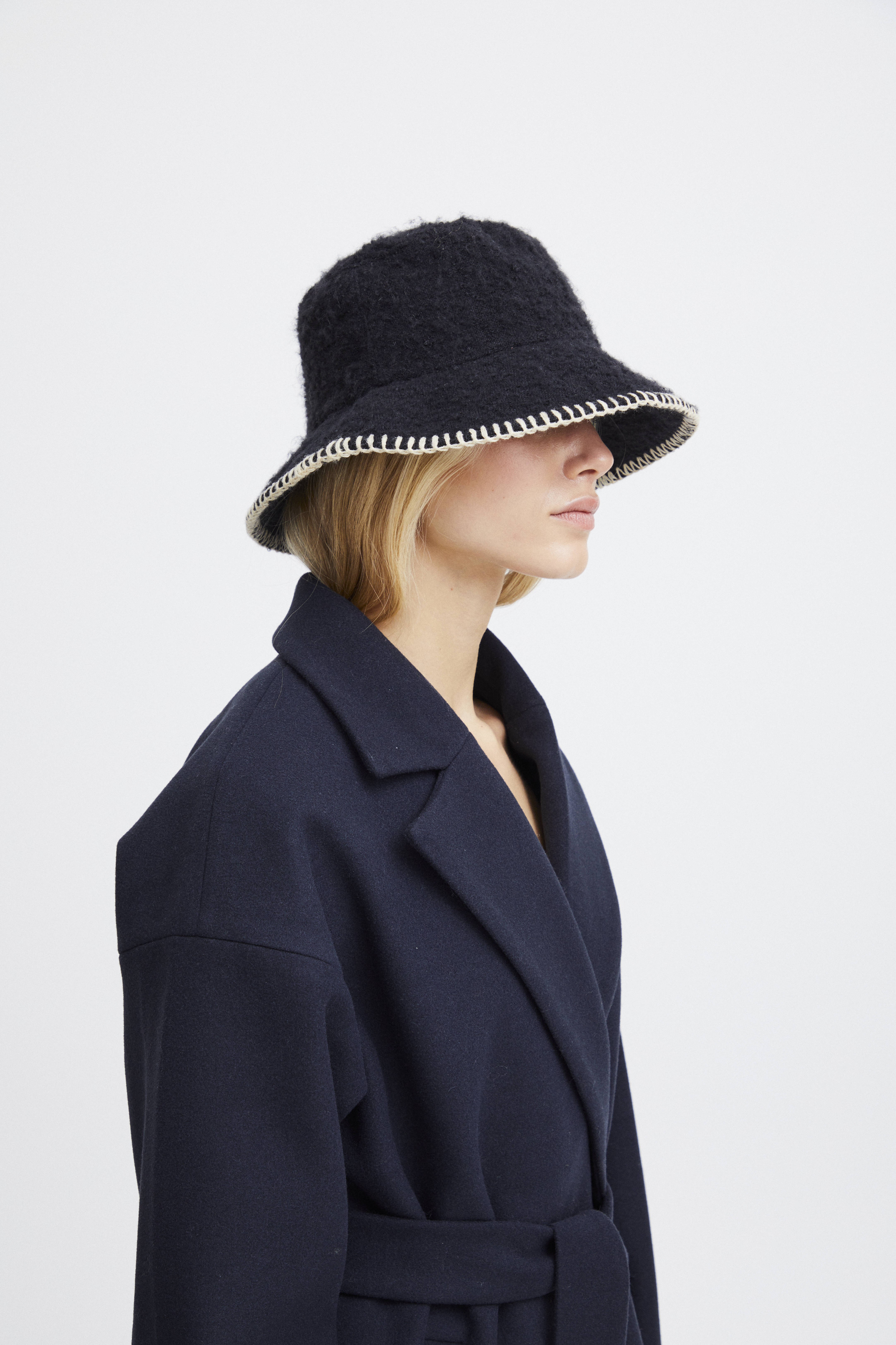 ICHI bucket hat IABENEDITA zwart