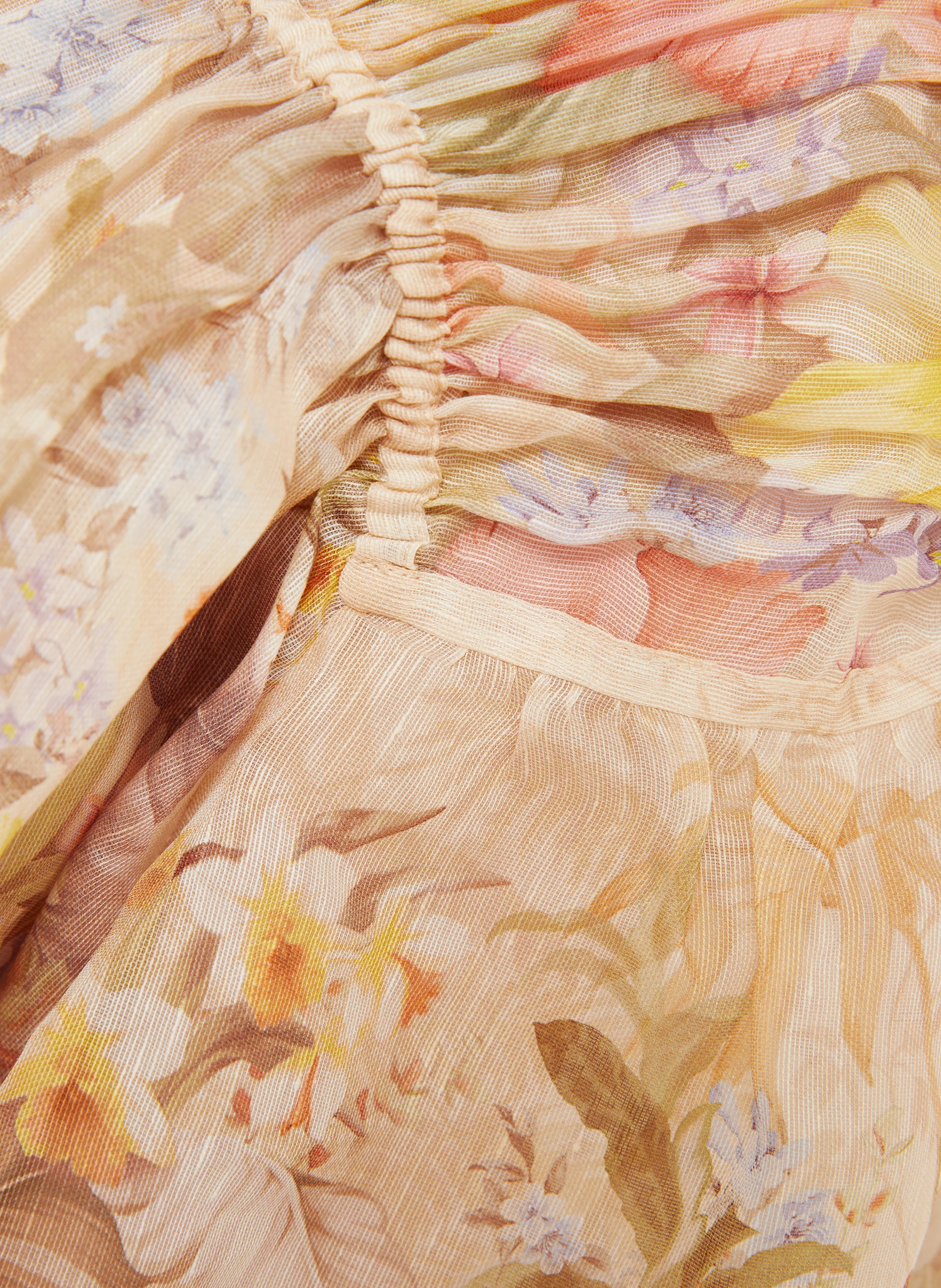 ZIMMERMANN Bluse ILLUMINATE DRAWN mit Leinen und Seide