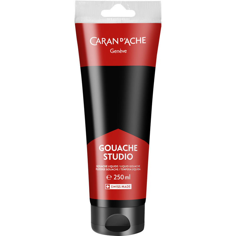 Caran d'Ache Deckfarbe Gouache Studio, 250 ml, schwarz, 1 Stück