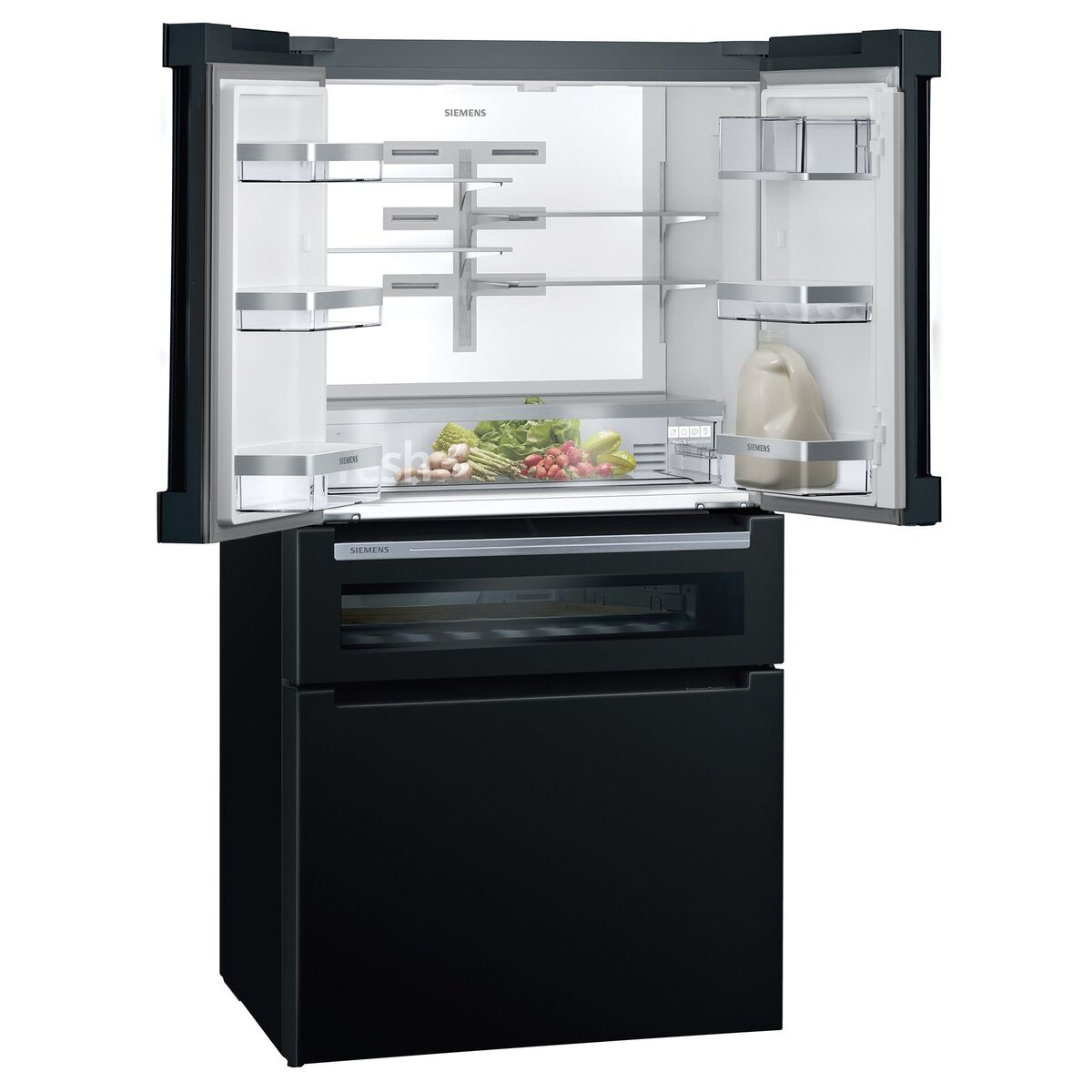 KF96RSBEA iQ700 French door kjøle- og fryseskap, svart