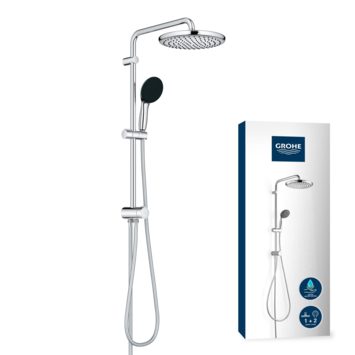 Grohe Douchesysteem Vitalio Start 250 met omstelling Rond, Max. 8,0L/M Bij 3 Bar Chroom - hartafstand kraan 15 cm