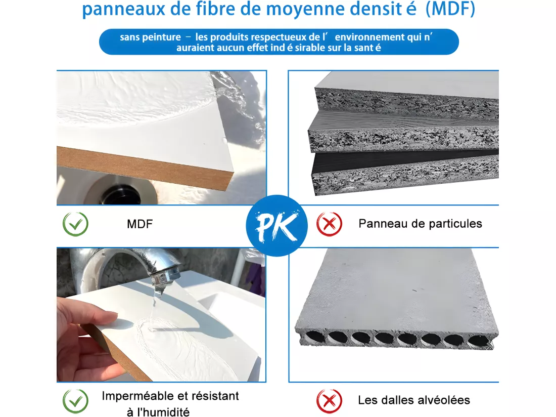Meuble salle de bain natural avec 2 portes à une fermeture amortie avec 2 vasques à suspendre 120x45x40(L*W*H)cm
