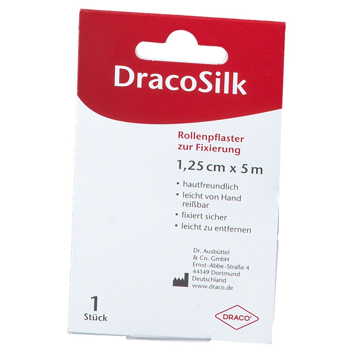 Dracosilk Rollenpflaster 1,25 x 5 m