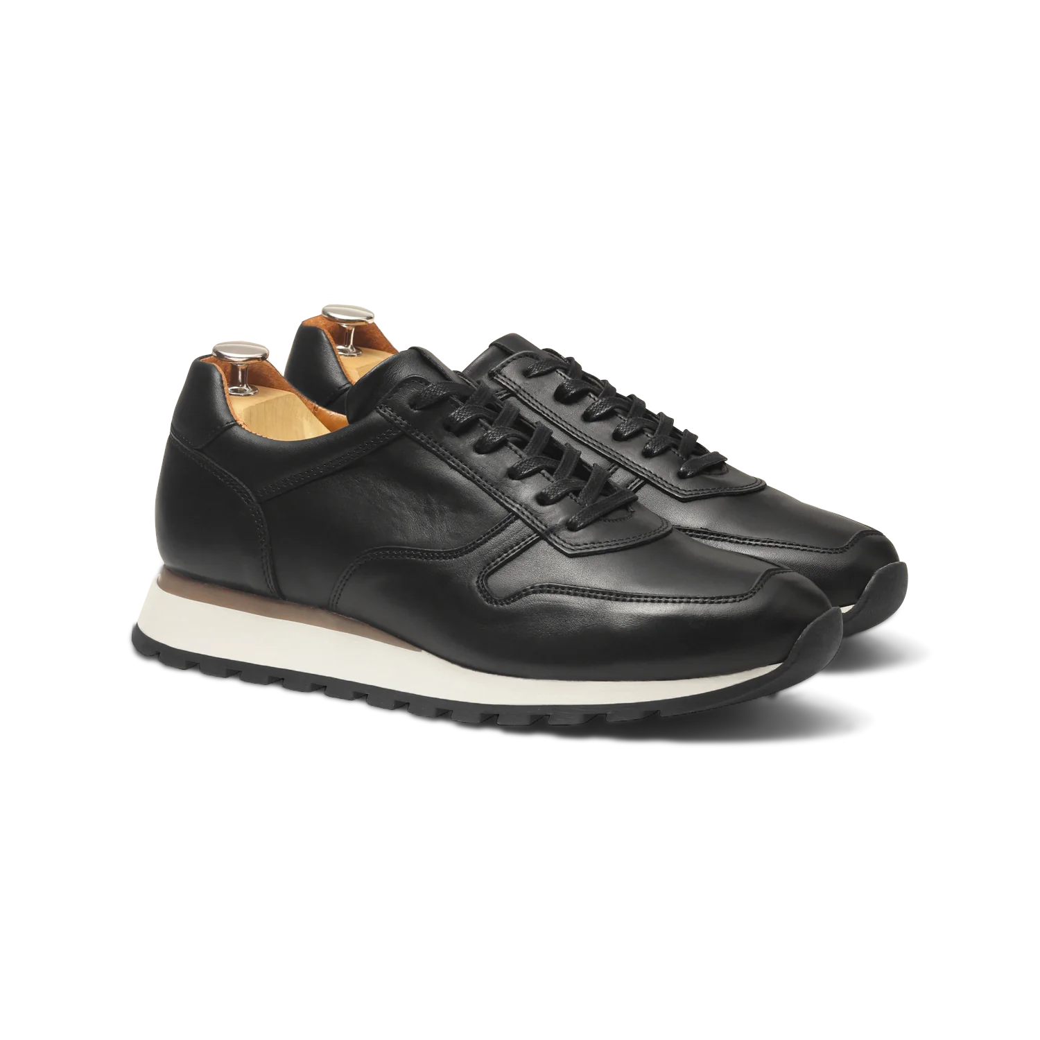 Jacky-Sneakers / basket en cuir noir