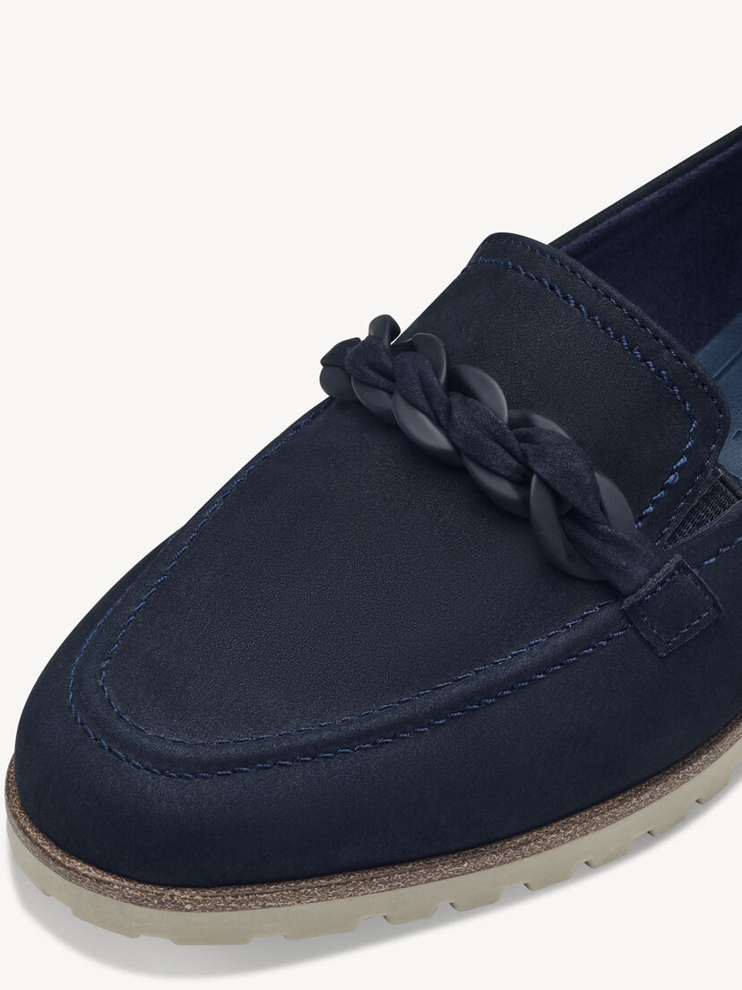 Leren Instappers - blauw