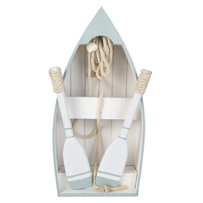 Deko-Boot - aus Holz - ca. 21 x 8,5 x 43 cm