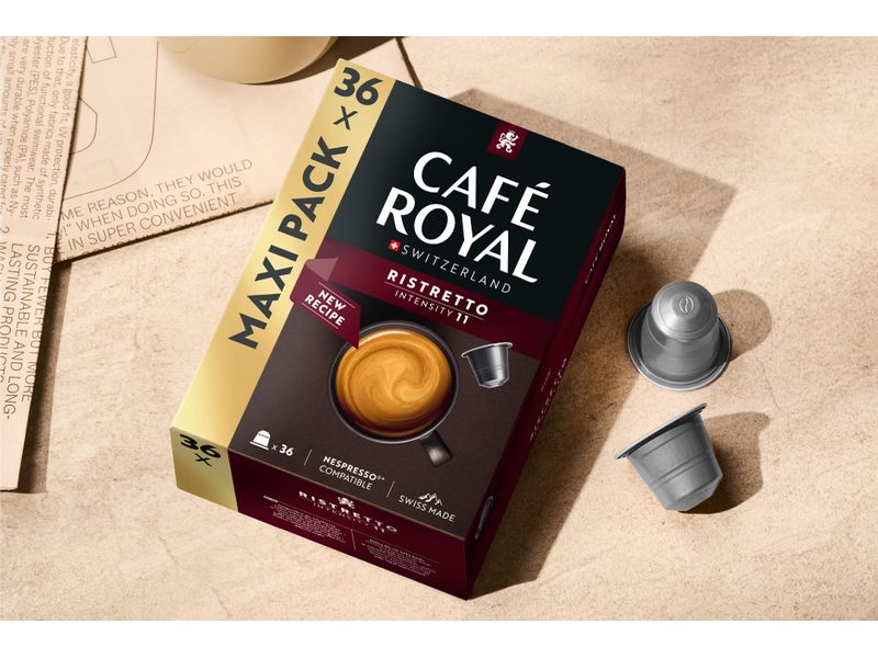 Café Royal Kaffeekapseln für Nespresso Ristretto 36 Stück Kaffeekapseln für Nespresso Maschinen