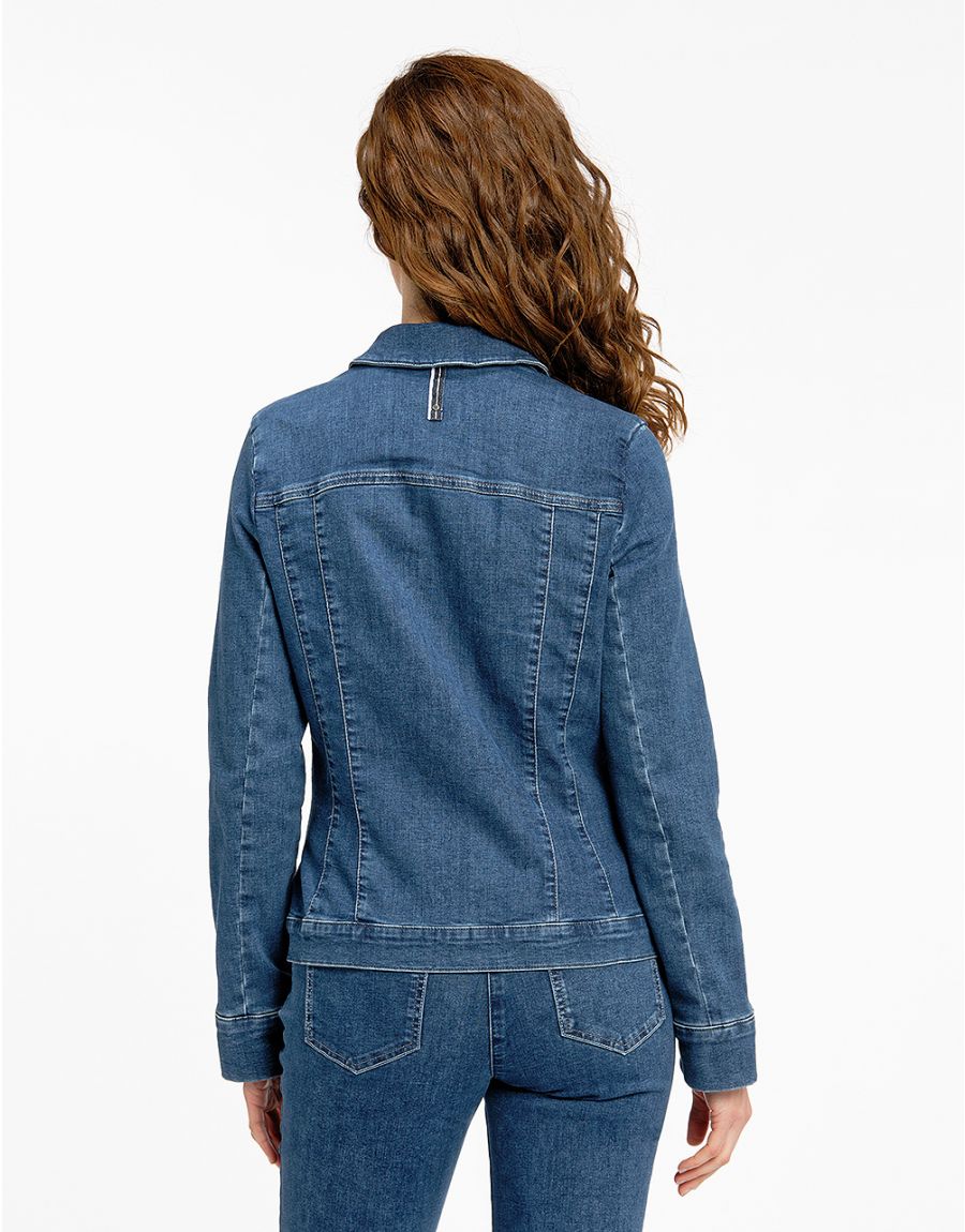 Veste jean clair stretch