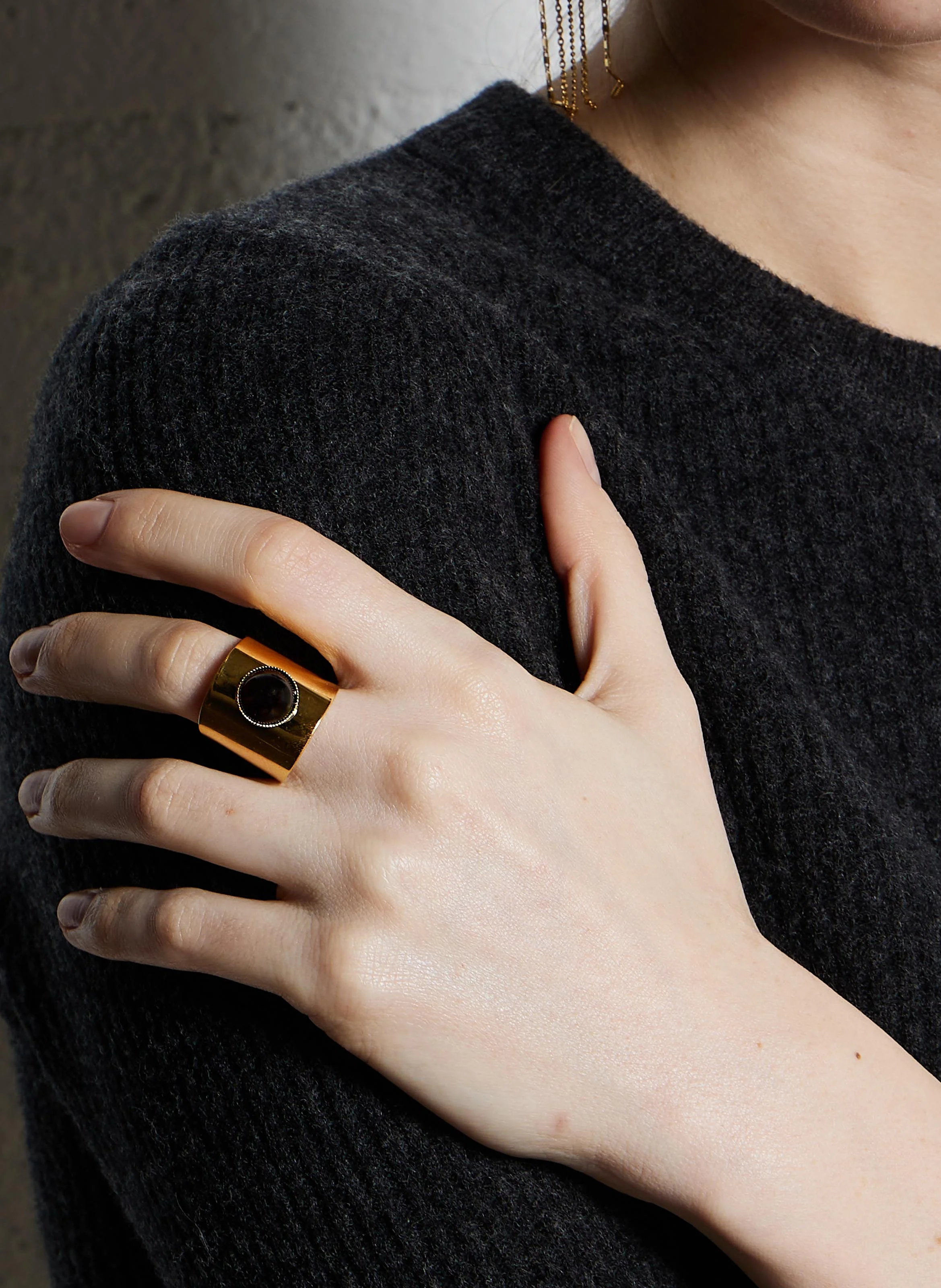 MINIMAL - Bague en laiton | Rouge