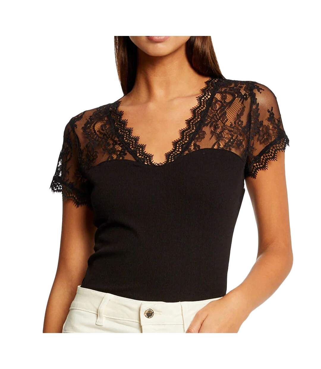 T-shirt Noir Femme Morgan Lami