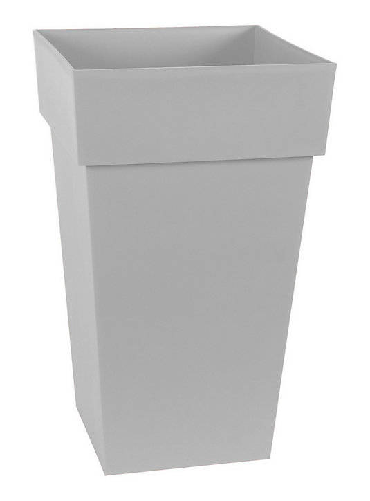 Pot carré Toscane gris clair 39 x 39 x h.65 cm