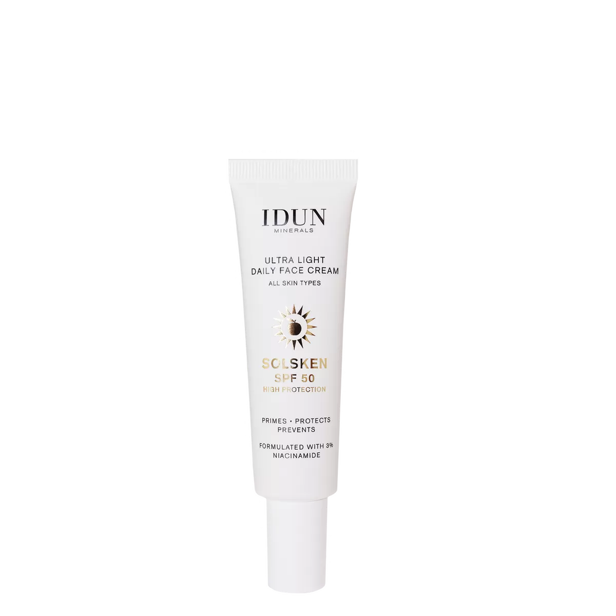 IDUN Minerals Ultra Light Face Cream SPF 50 - 30 ml.