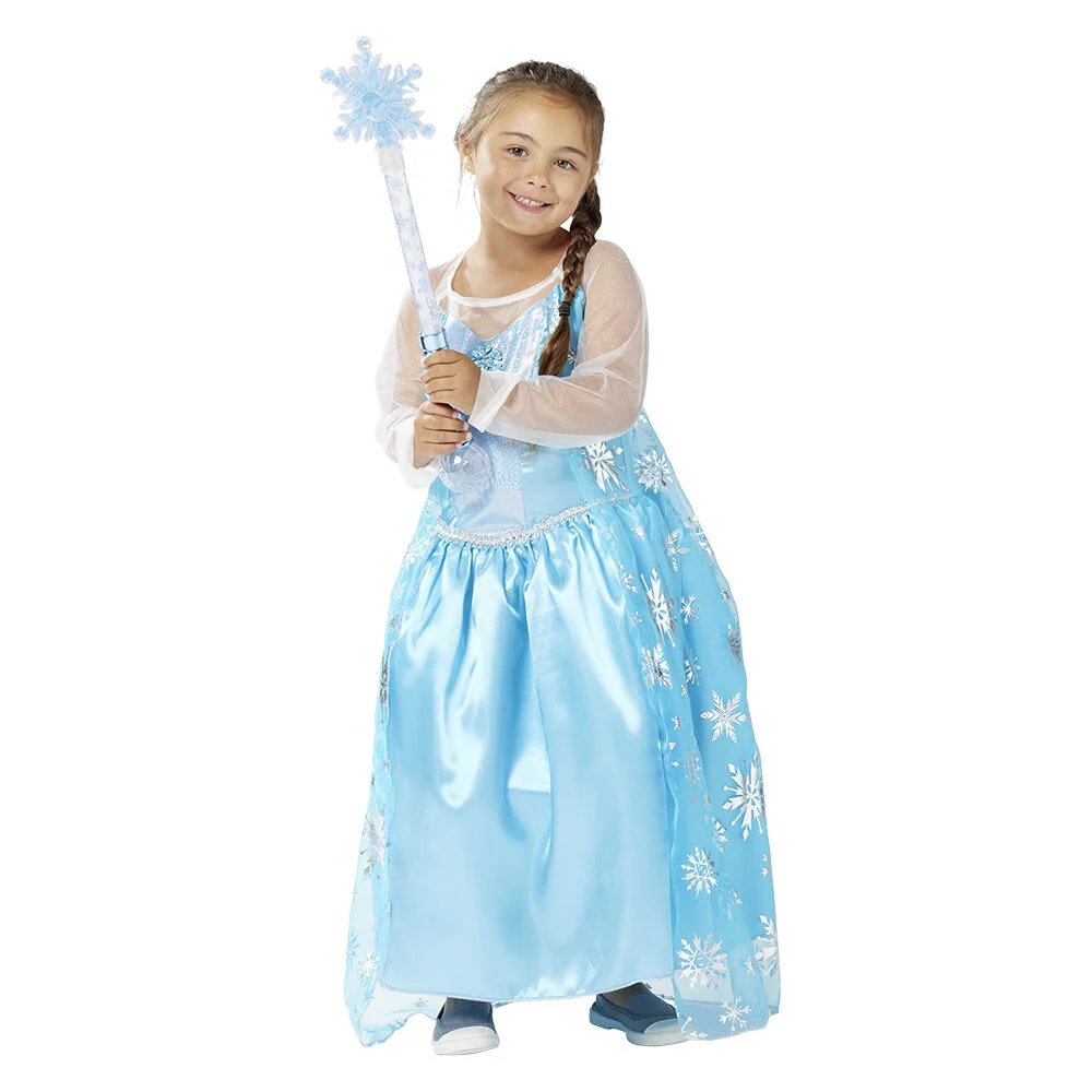 Déguisement Princesse des glaces robe bleu et argenté 11/14 ans