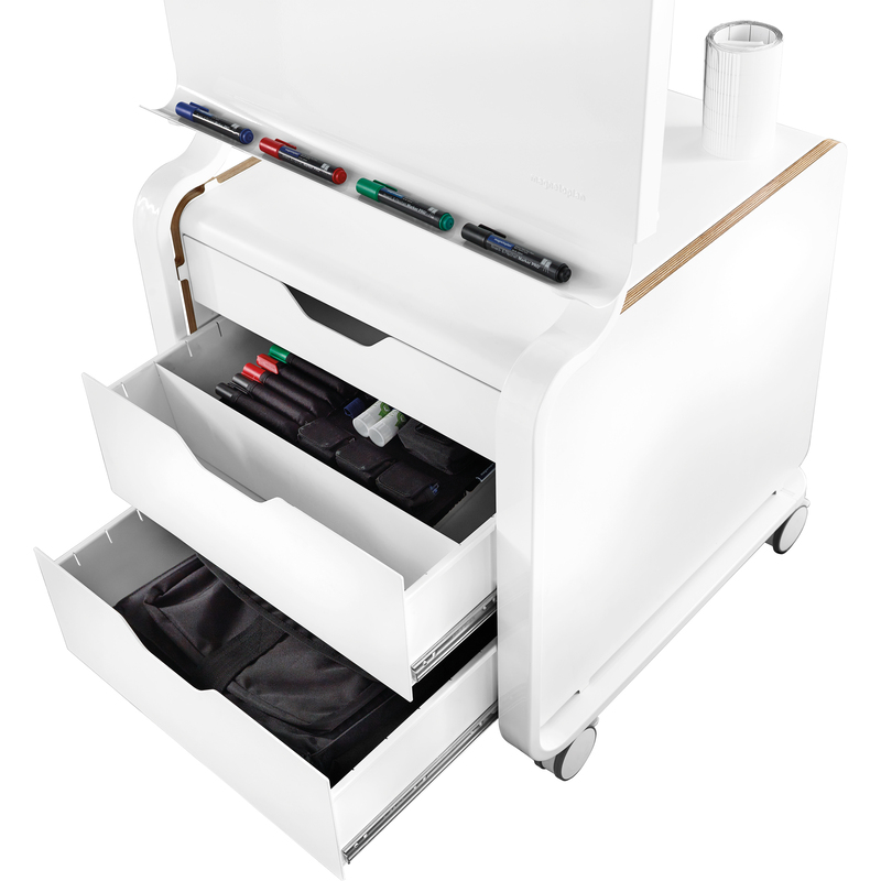 Magnetoplan Standcontainer Tool-Hub Evolution Plus, 3 Schubladen, weiss