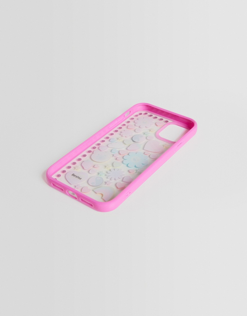 Capa para iPhone com adesivos de strass