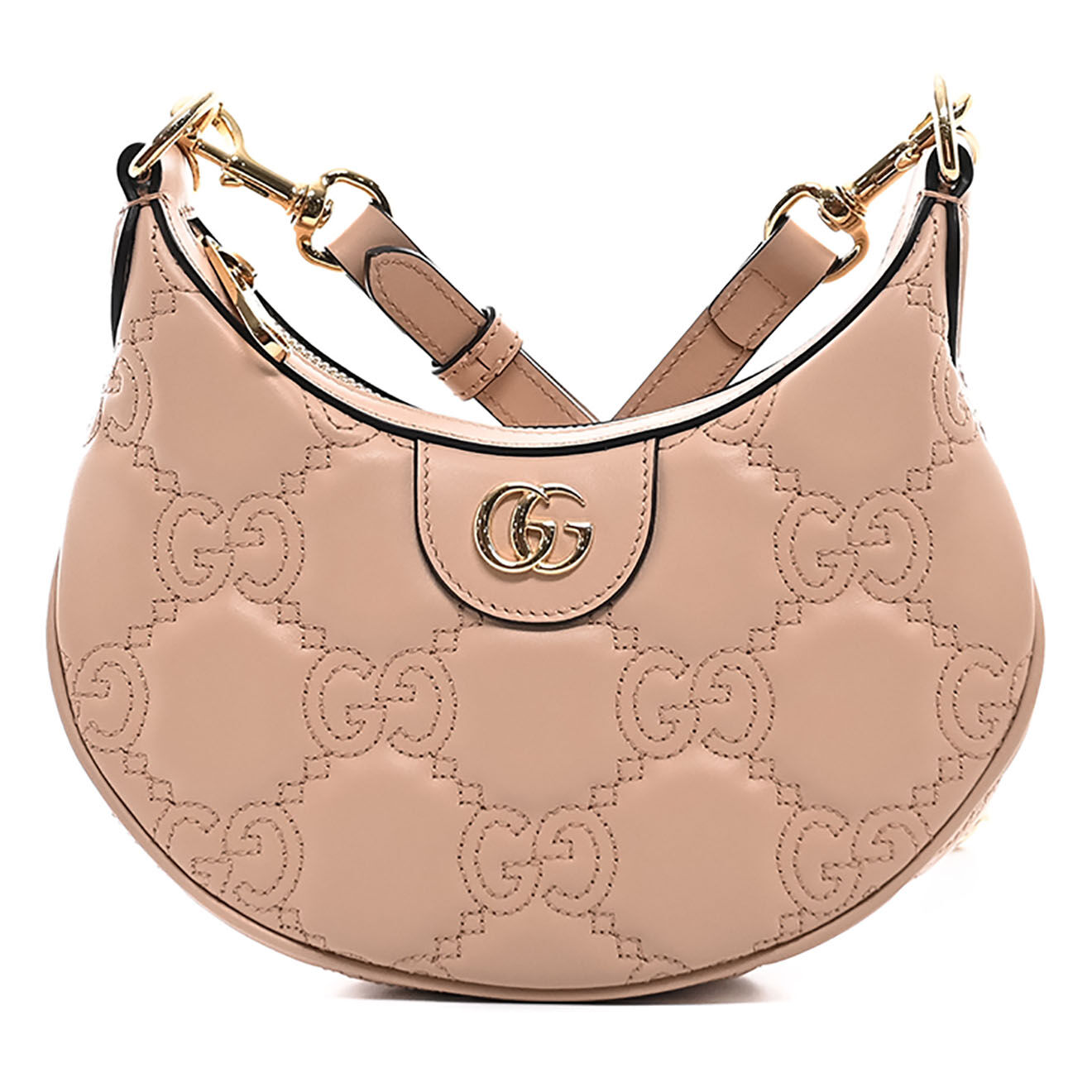 Gucci Sac bandoulière GG Mini en Cuir matelassé beige - Neuf sans étiquette - L.20 cm