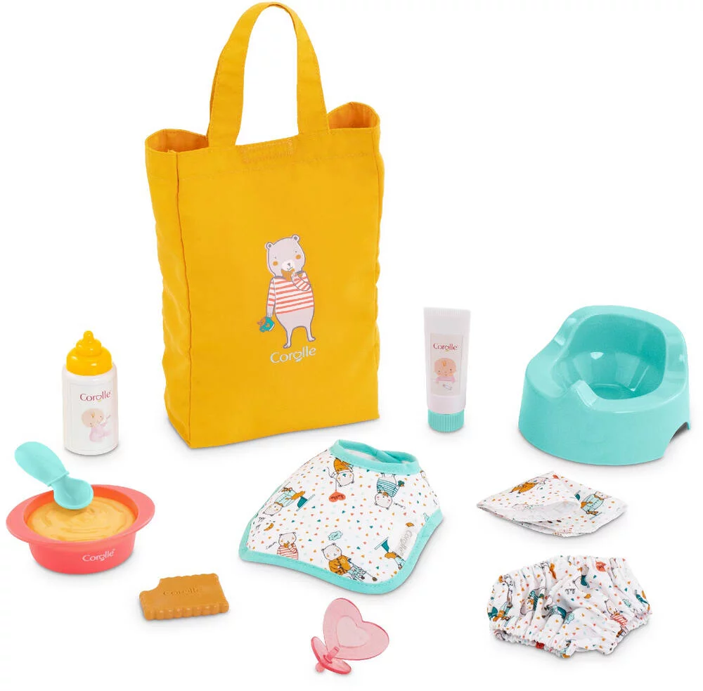 GRAND COFFRET NURSERIE - 11 ACCESSOIRES - POUR POUPON 30CM - COROLLE