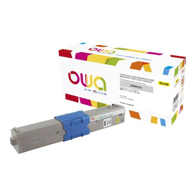 Cartouche laser compatible OKI 44469722 - jaune - Owa K15685OW