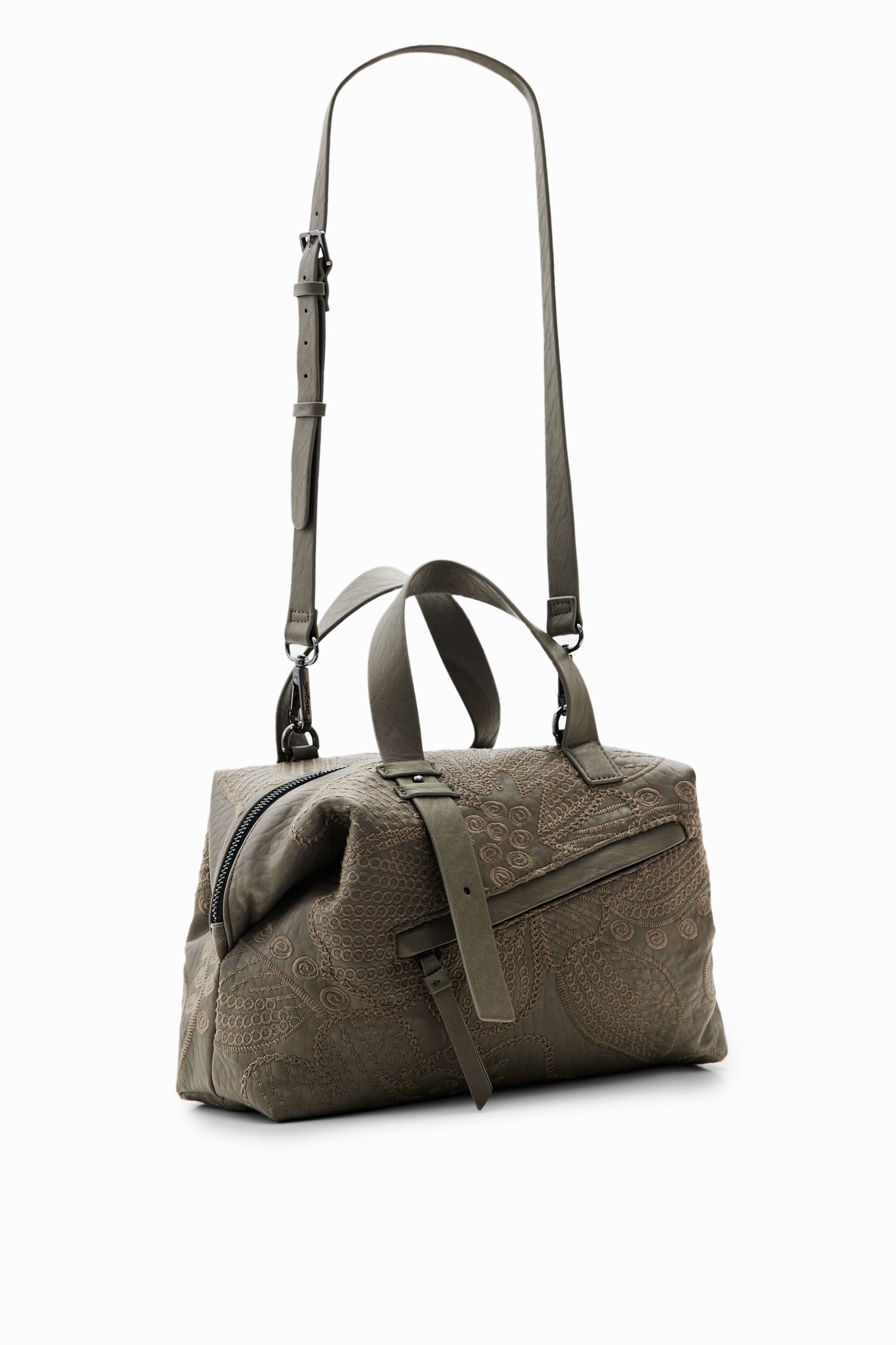 Sac moyen broderie fleurs
