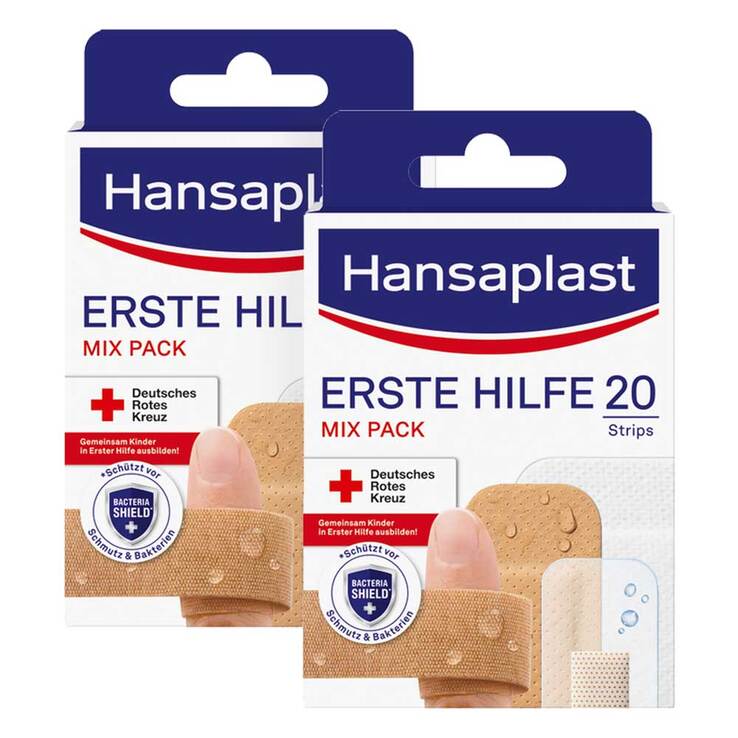 Hansaplast Erste Hilfe Pflaster Mix, 2x20 St