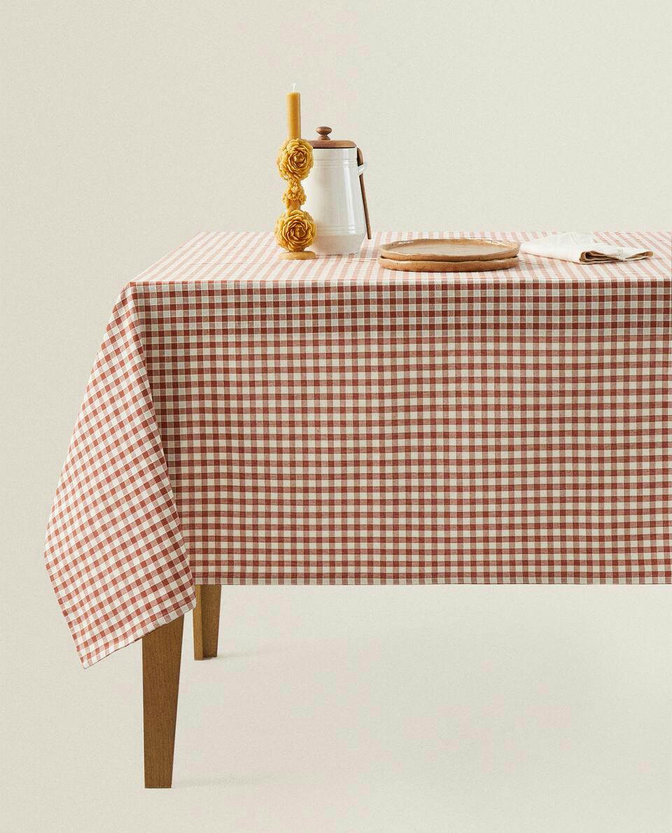 TOALHA DE MESA DE ALGODÃO XADREZ