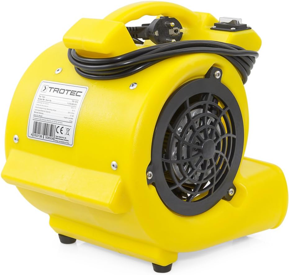 TROTEC Turbolüfter TFV 10 S mit einer maximalen 355 m³/h Luftmenge und 90 Pa Luftdruck