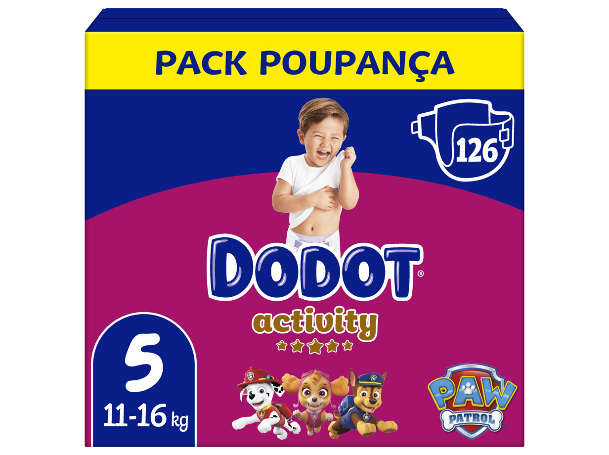 FRALDAS DODOT ACTIVITY T5 11-16KG 126 UN (BOX XXL)