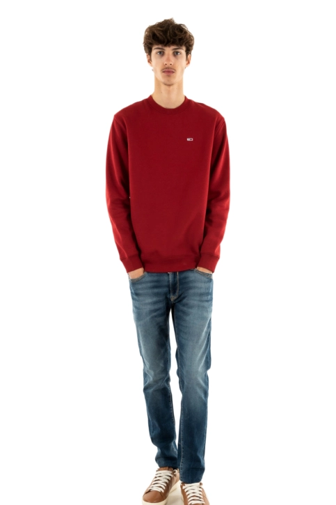 Sweat tommy jeans reg s flag crew xit regatta red