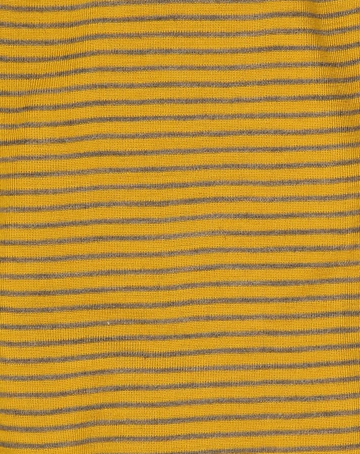 Langarm-Body STRIPES mit Seide in safran/walnuss