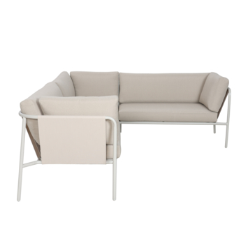 Kiel loungeset beige metaal/textileen 5-zits