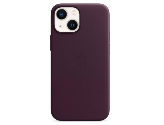 APPLE - Coque iPhone Coque cuir MagSafe iPhone 13 - Dark Cherry