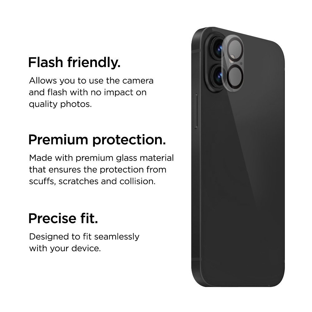 iPhone 16 / iPhone 16 Plus 3D Kamera Panzer Glas aus Recycelten Materialien (EGSP00983)