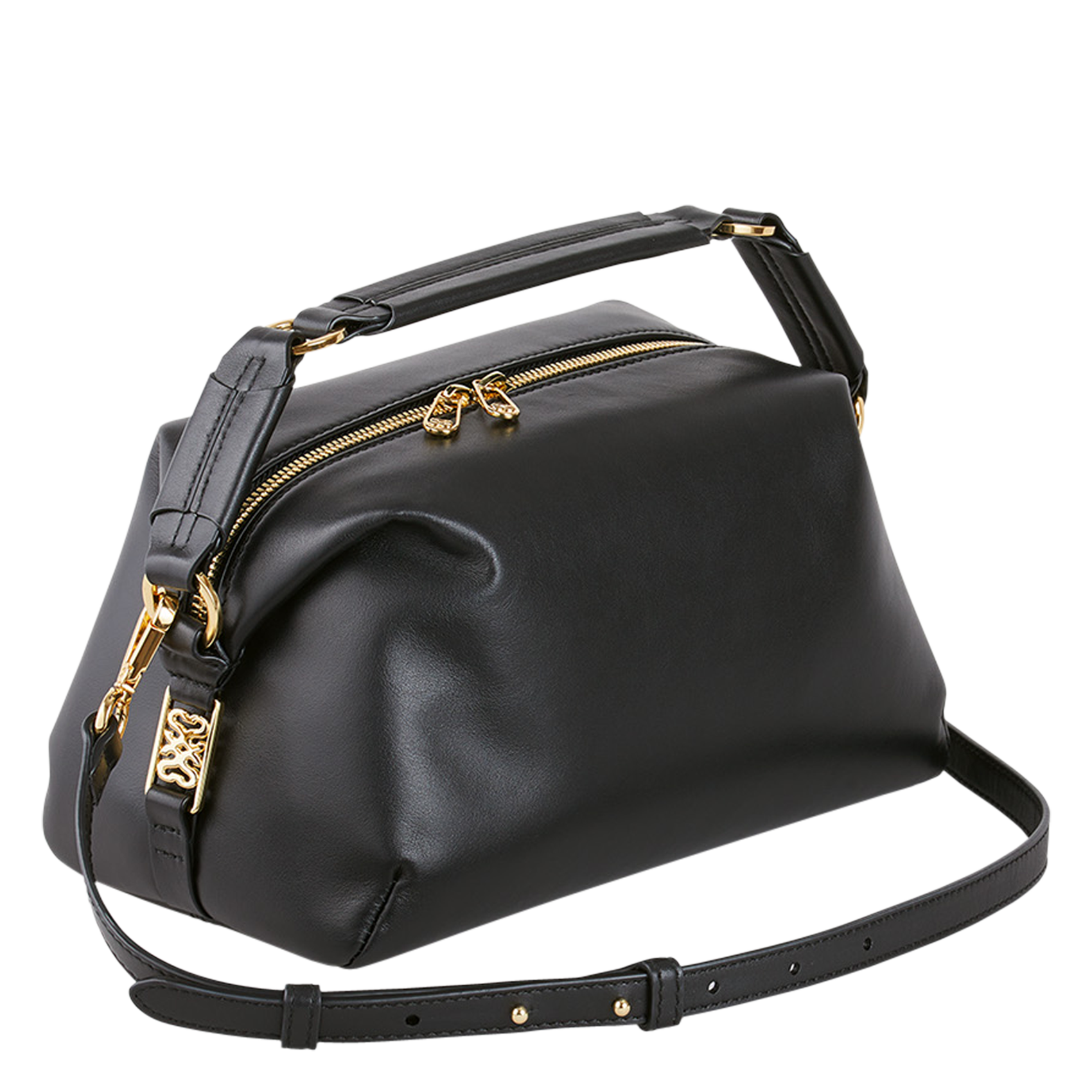 Sac bandoulière en cuir | Noir
