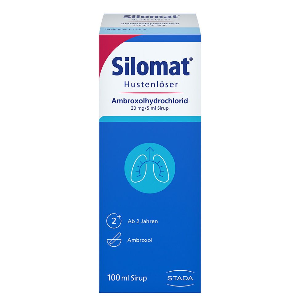 Silomat® Hustenlöser – erleichtert das Abhusten & reduziert neue Hustenattacken durch Ambroxol – Erdbeer-Vanille-Geschmack – für Kinder ab 2 Jahren geeignet