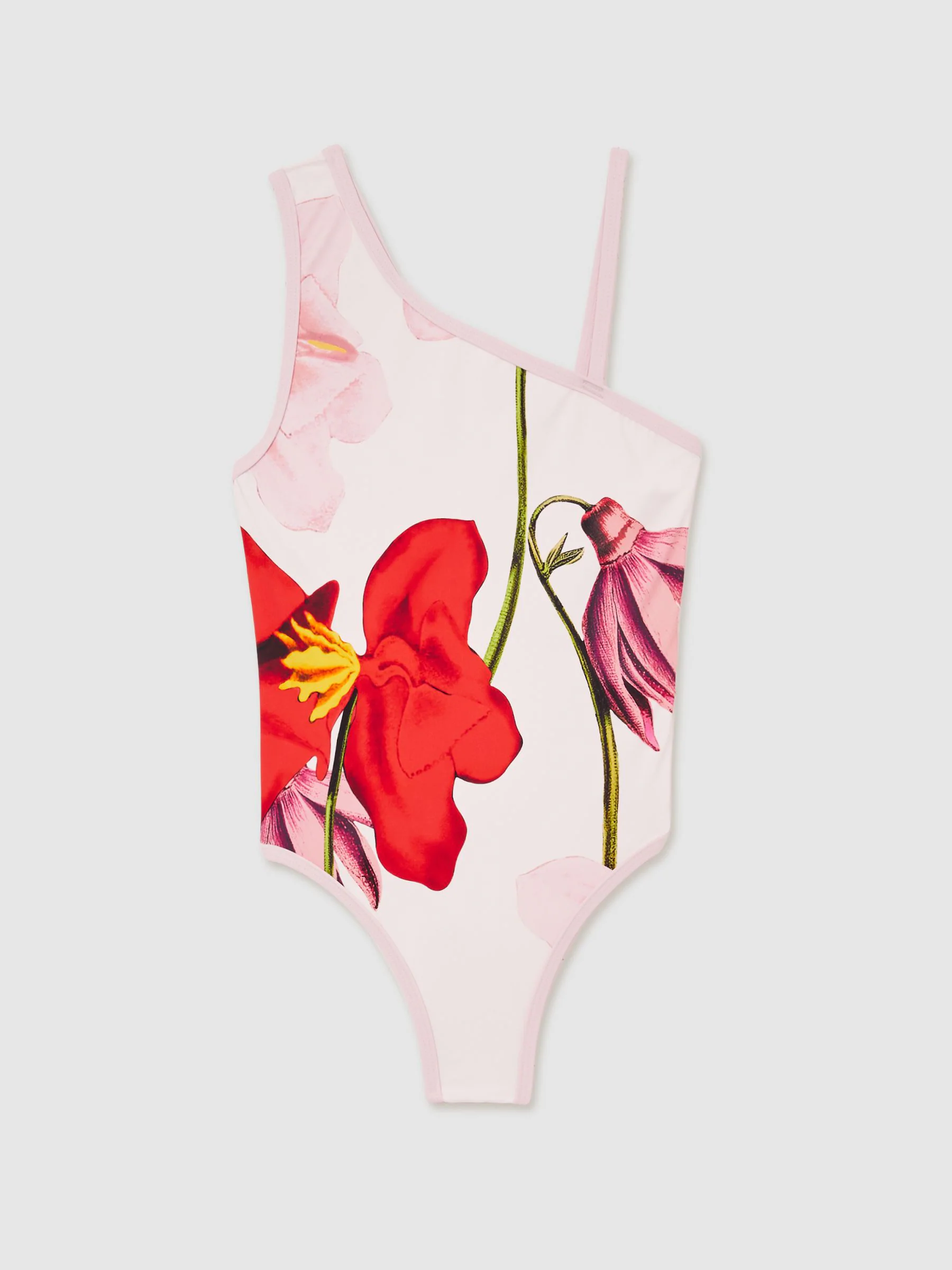 Reiss Layla Reiss | NYBG Floral One-Shoulder Swimsuit