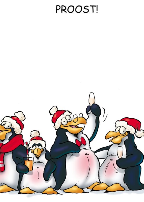 Doodles | Nieuwjaarskaart | pinguin