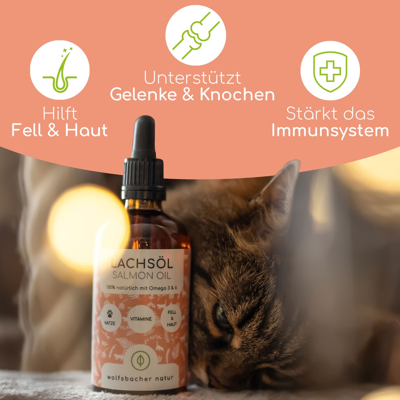 Wolfsbacher Natur Lachsöl Katze 100ml