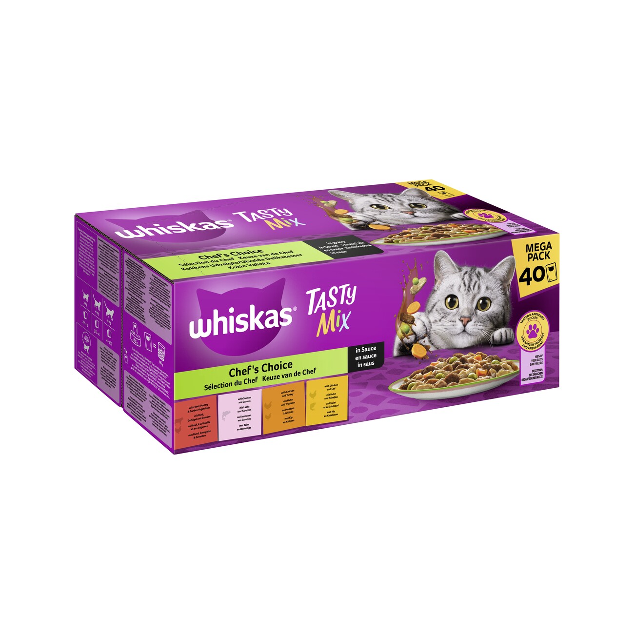 Whiskas Tasty Mix Mega Pack Chef's Choice in Sauce 40 x 85g