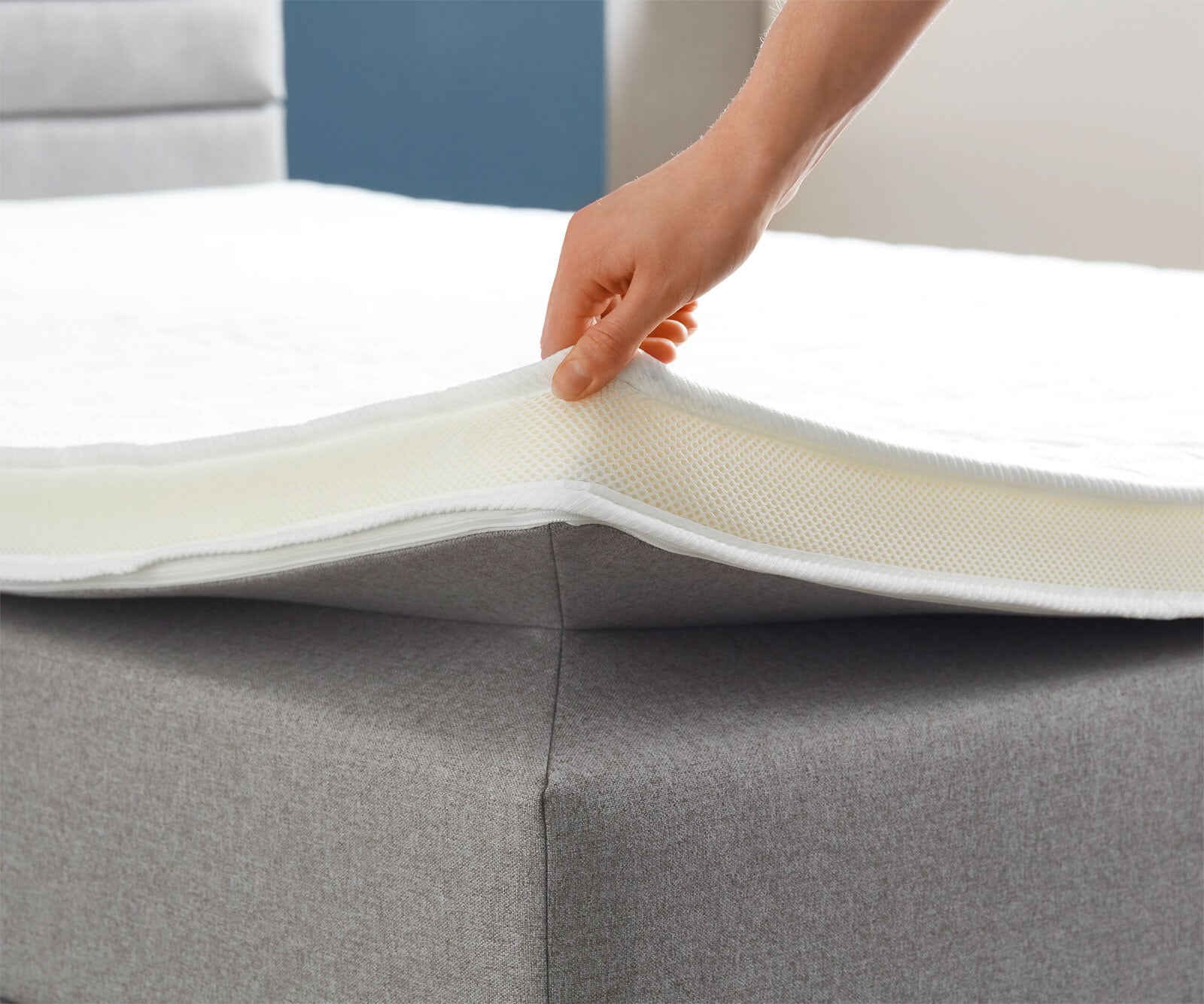 Boxspringbett GIANNI 140 x 200 cm grau