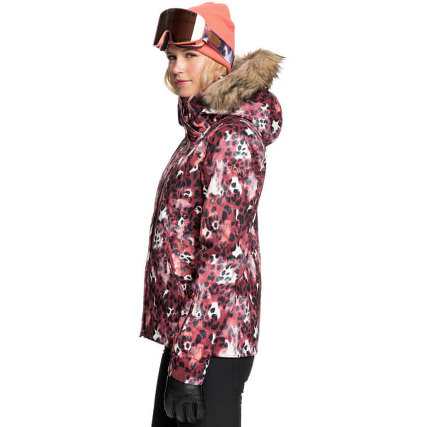 Veste de ski ROXY JET SKI JK OXBLOOD RED LEOPOLD