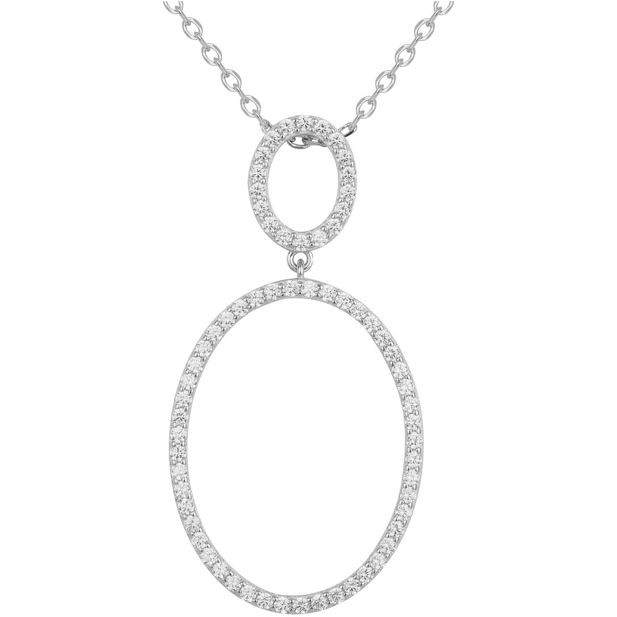 Collier en Argent avec oxyde de zirconium blanc