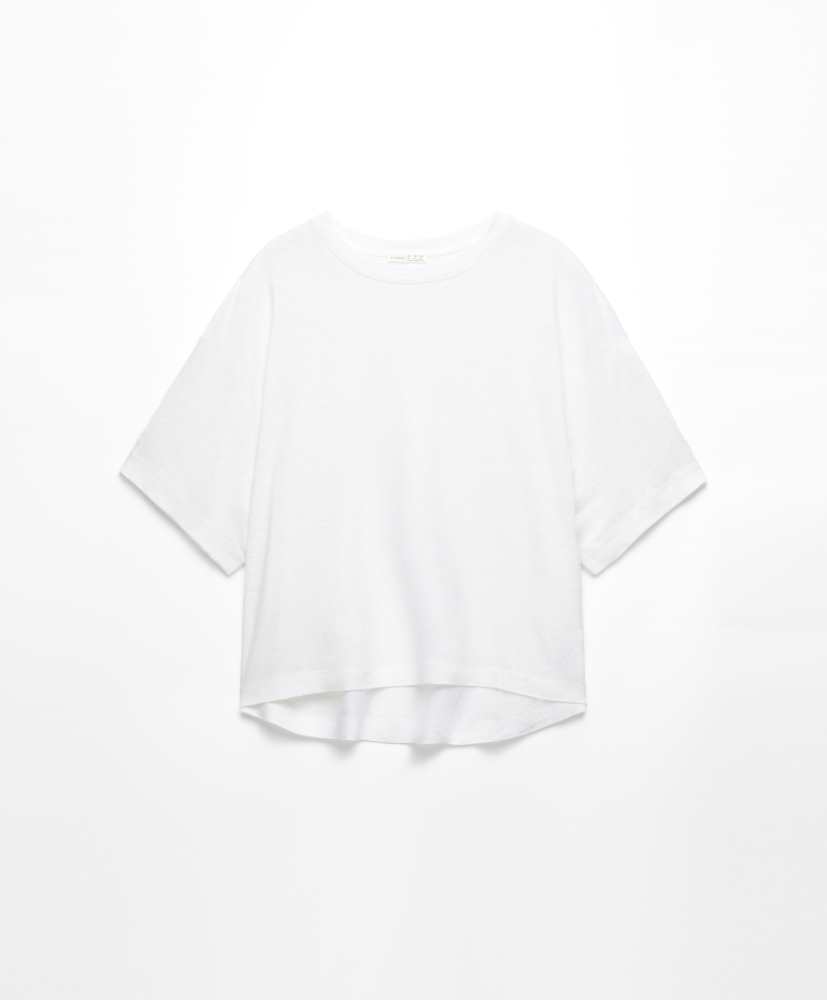 Camiseta de linho de manga curta