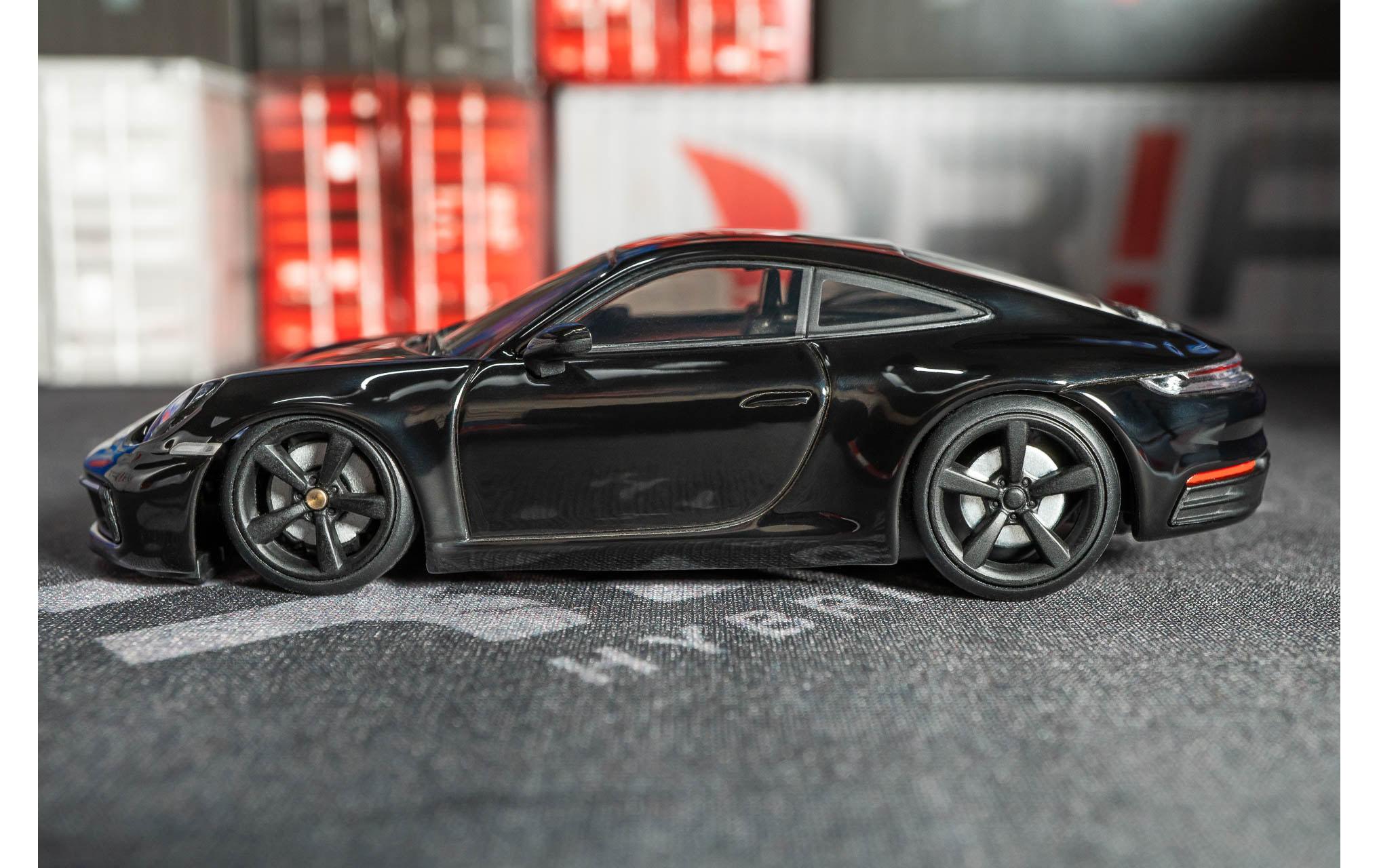 DR!FT Racer Porsche 911 Carrera Schwarz, 1:43<br>Appgesteuertes Drift Auto im Massstab 1:43